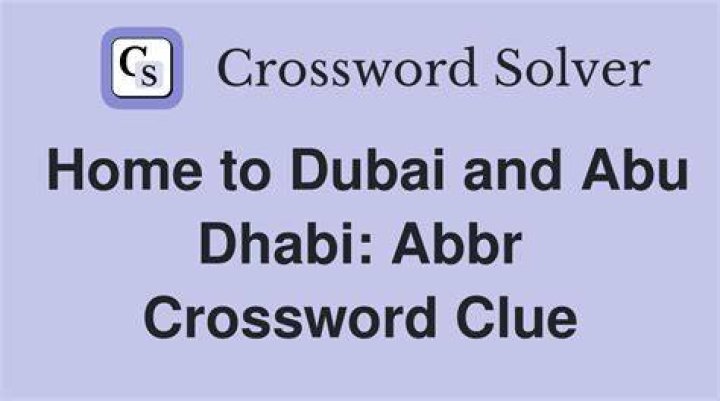 Abu Dhabi’s grp. Crossword Clue
