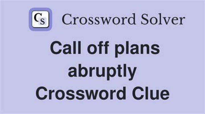 Call off Crossword Clue