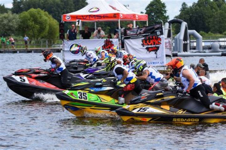 Competes in the Aquabike World Championship Crossword Clue