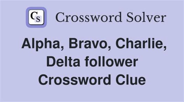 Delta follower Crossword Clue