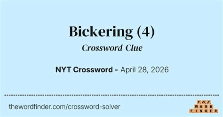Going ___ (bickering) Crossword Clue