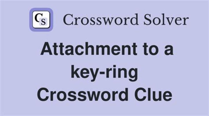 Key ring item Crossword Clue