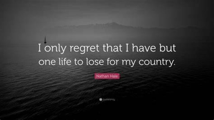 Nathan who said “I only regret that I have but one life to lose for my country” Crossword Clue