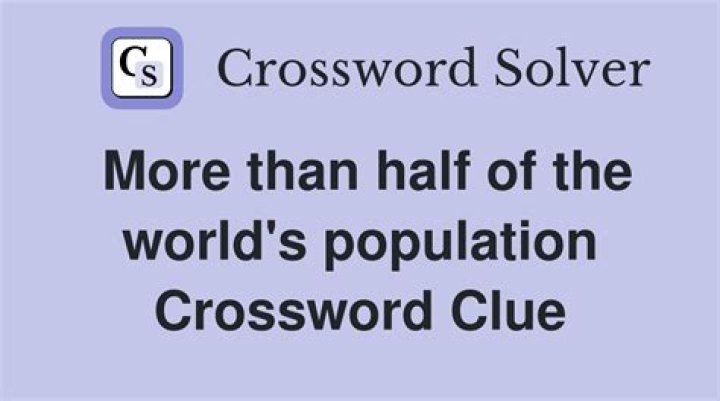 One of about 90% of the population, it’s said Crossword Clue