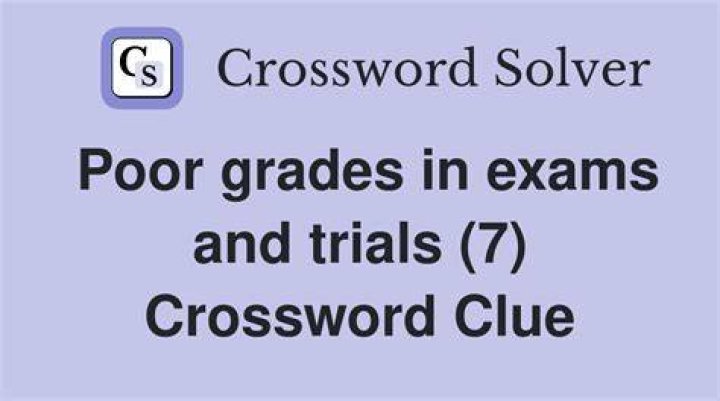 Poor grades Crossword Clue