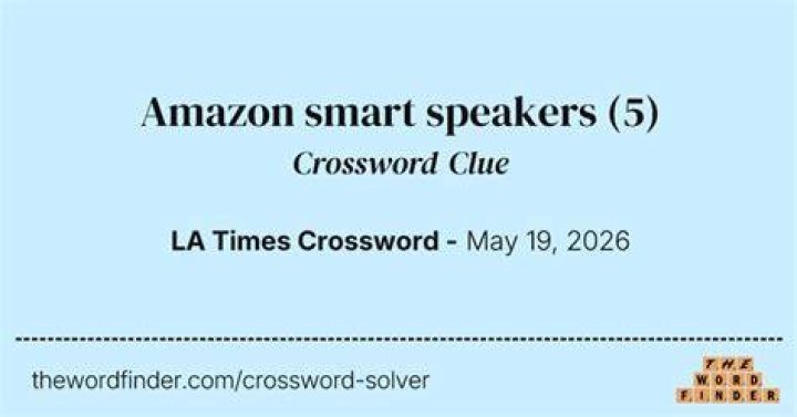 Smart speakers from Amazon Crossword Clue